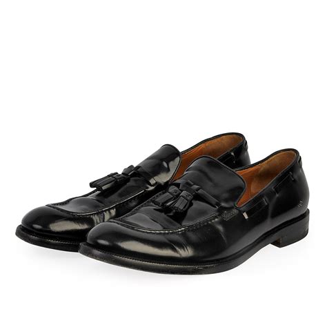 Gucci Leather Tassel Loafers Black S 44 95 Luxity