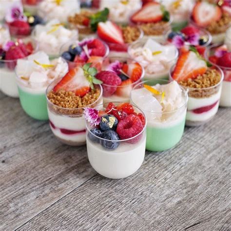 Recipes for cupcakes, tarts, pies, and more. My colourful dessert cup army! Pandan pannacotta with ...