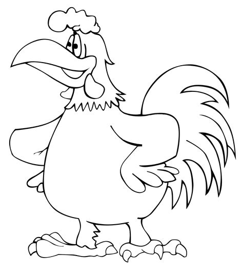 Gambar Belajar Mewarnai Binatang Ayam Hewan Coloring