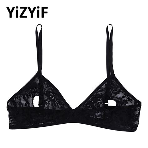 Yizyif Women Sexy Open Nipple Bra Lingerie Soft Lace Sexy Bra Floral
