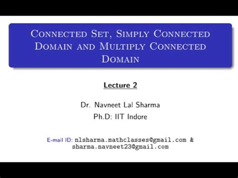 Connected Set, Simply Connected Domain, Multiply Connected Domain ...