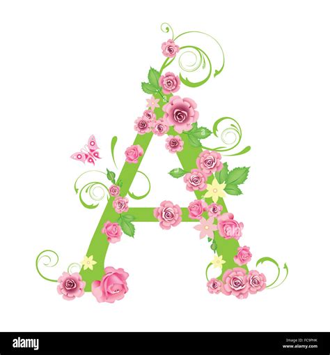 Letter With Roses Stock Photo Alamy
