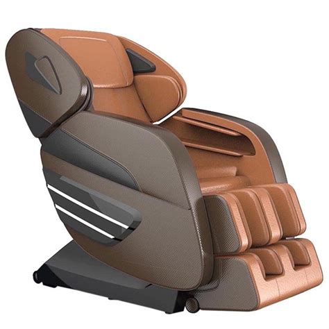 Brown Pu Leather Indulge Pmc 2500l Massage Chair Zero Gravity And L Shape For Personal Fixed At