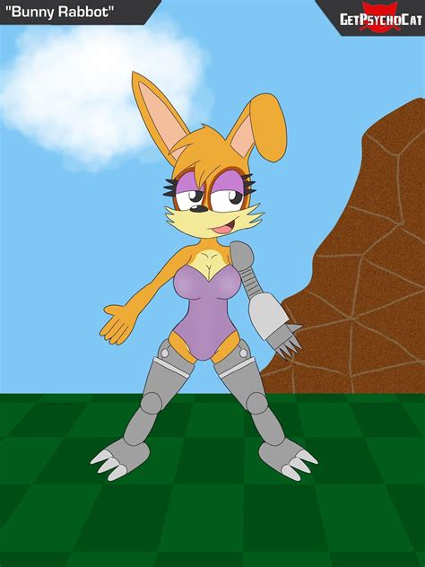 Sonic Bunnie Rabbot By Getpsychocat On Deviantart Sonic Bunny