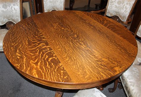 Bargain John S Antiques Antique Round Quarter Sawn Oak Dining Table