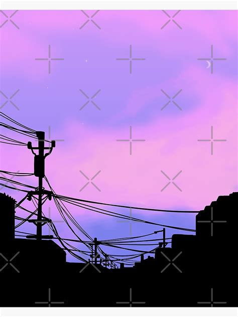 Aesthetic Sunset Japanese Lo Fi Metal Print For Sale By Trajeado14