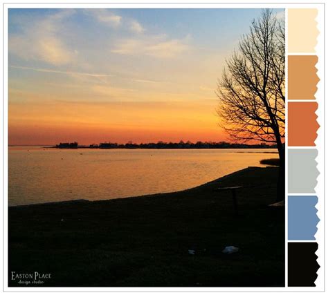 Wintery Sunset By The Sea By Easton Place Sunset Color Palette