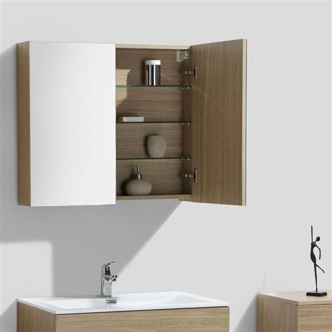 Je veux trouver un bon meuble de cuisine de qualité et pas cher ici meuble haut toilette. Armoire de toilette bloc-miroir SIENA largeur 80 cm, chêne ...