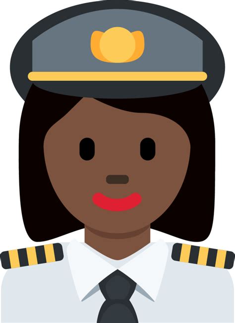 Woman Pilot Dark Skin Tone Emoji Download For Free Iconduck
