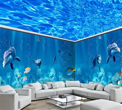 Beibehang Modern High End Wallpaper Beautiful 3d Underwater World