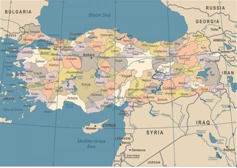 🌍 Turquía En Mapas Mapas Políticos Y Físicos De Turquía