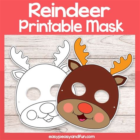 printable reindeer mask template kerst