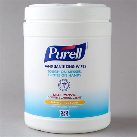 Kills on contact, and dries with no sticky residue Purell® 9113-06 270 Count Hand Sanitizing Wipes
