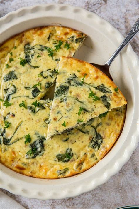 Crustless Spinach And Cheese Quiche Recipe Girl