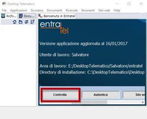 Clicca sulla voce applicazioni, scegli entratel ed imposta i seguenti. Desktop telematico | Gestione Facile Entratel 2019
