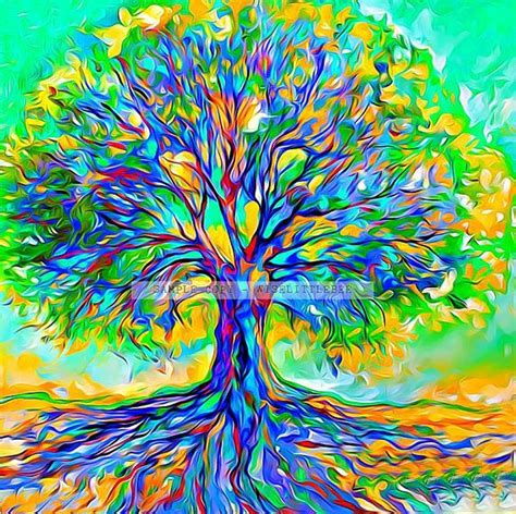 Tree Of Life Digital Art Print Digital Download Etsy Digital Art