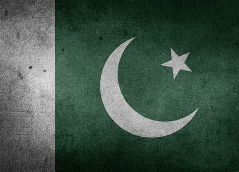 Pakistan Flag Green And White With Muslim Cresent Islam Country Nation