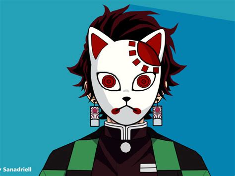 Kamado Tanjirou Warding Mask Wallpaper Hd Minimalist 4k Wallpapers Images Photos And Background