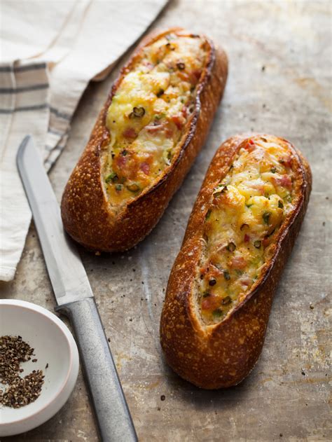 Baked Egg Boats Breakfast Recipe Spoon Fork Bacon