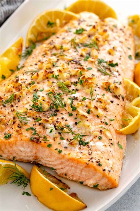 This baked salmon is my preferred way to cook fresh salmon from the grocery, as it's easy, delicious, and cleanup is a breeze. Baked Salmon Recipe - Jessica Gavin