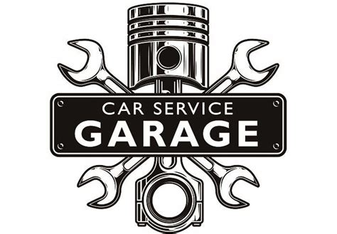 Mechanic Logo 3 Piston Wrench Crossed Engine Car Auto Etsy Garage