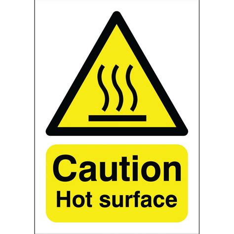 Caution Hot Surface A5 Self Adhesive Safety Sign Ha04151s