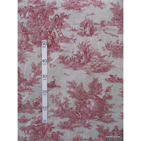 Up until that time in france, printing on cotton was done with wooden blocks. Toile de Jouy 100% lin