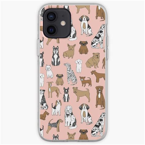 Dogs Dogs Dogs Pink Background Iphone Case And Cover By Papersparrow