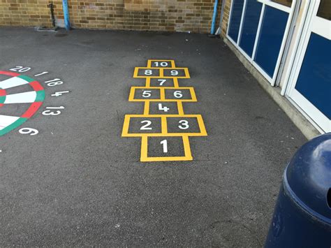 Thermoplastic Playground Markings At A Primary School In Swindon