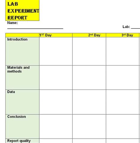 16 Exclusive Experiment Report Templates In Ms Word Writing Word