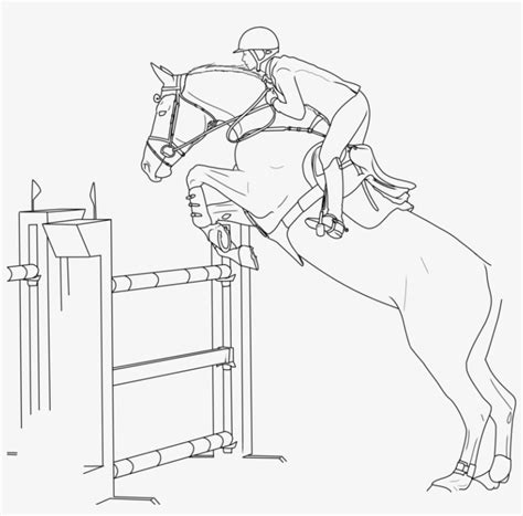 28 Collection Of Hunter Jumper Horse Coloring Pages - Horse Show Jumping Drawing - Free