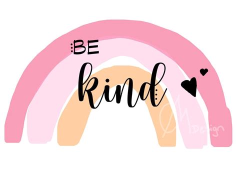 Be Kind Sign Girl Bedroom Decor Be Kind Rainbow Print Hand Etsy