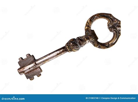 Ancient Key Isolated Over White Royalty Free Stock Photos Image 21083748