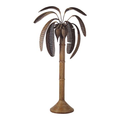 Outdoor floor lamps are essential for living on the terrace or in the garden during all seasons, so they are made of materials that are waterproof and the aluminium outdoor floor lamps are perfect for a modern and contemporary outdoor style. Split Reed Bamboo Palm Tree Floor Lamp With Wicker Palm ...