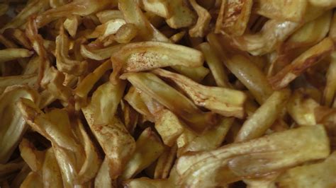 Raw Jackfruit Fry Recipe Jackfruit Chips Village Food Recipes Youtube