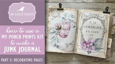 How To Use A My Porch Prints Kit To Make A Junk Journal Part 2