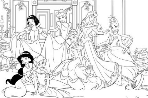 Dibujos Para Colorear De Todas Las Princesas Juntas