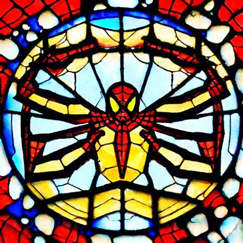 Spiderman Stained Glass By Mmbseven On Deviantart