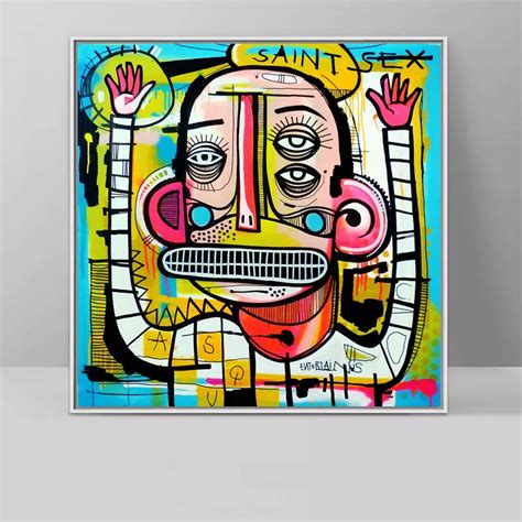 Graffiti Street Art Abstract Colorful Painting Canvas