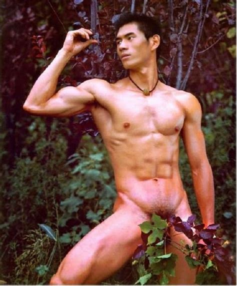 Sportsman Bulge Naked Asian Outdoor