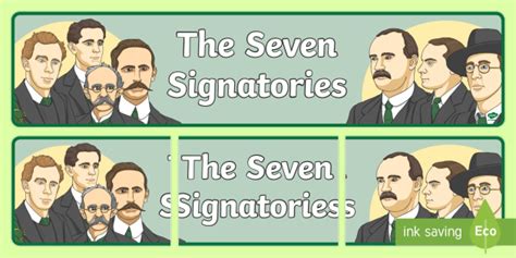 The Seven Signatories Banner Teacher Made