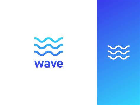Wave logo design by XamlDesigner on Dribbble