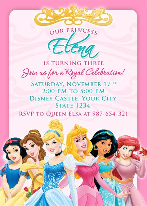 Disney Princess Invitation Dioskouri Designs