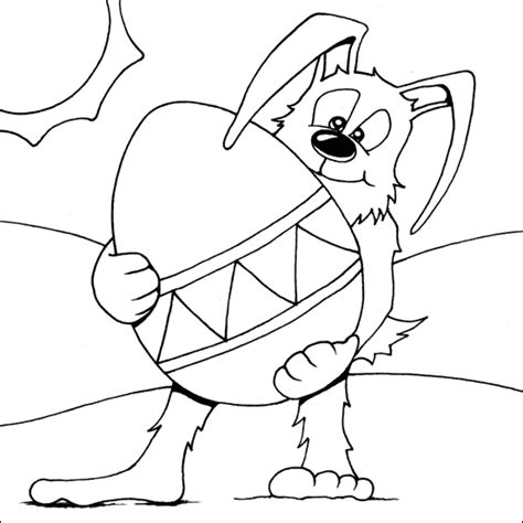 Happy easter egg and cute duck coloring pages. Easter Bunny Coloring Page | Wallpaperholic