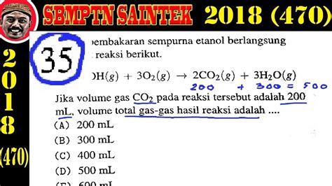 Siapa yang dapet giliran utbk besok? pembahasan soal SBMPTN SAINTEK 2018 KIMIA KODE 470 no35 ...