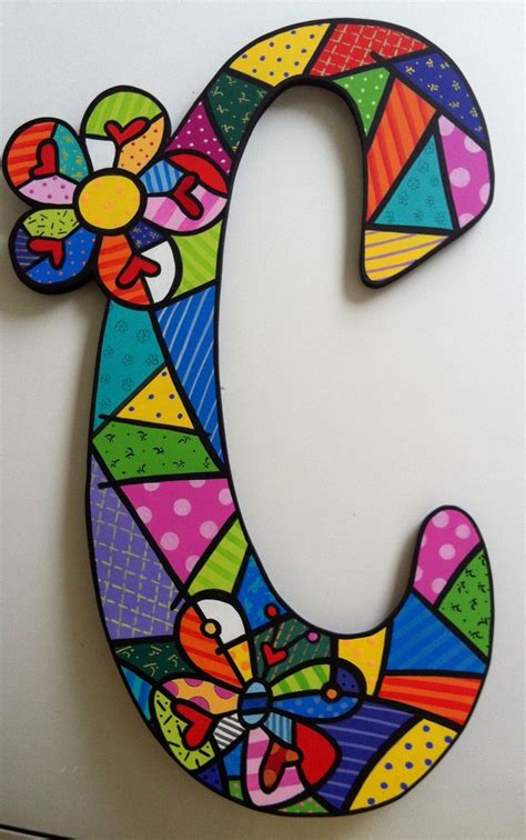 C De 60 Cm Artesanato Em Letras Aulas De Arte Arte Em Mosaico