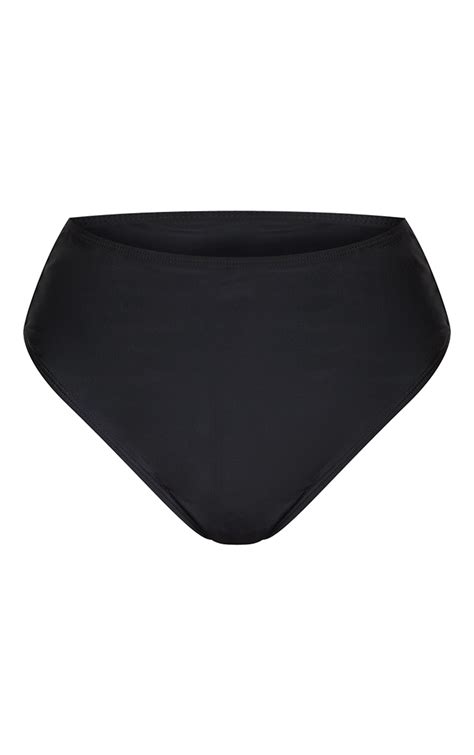 Black Mix Match Recycled Fabric Bikini Bottoms Prettylittlething Ksa