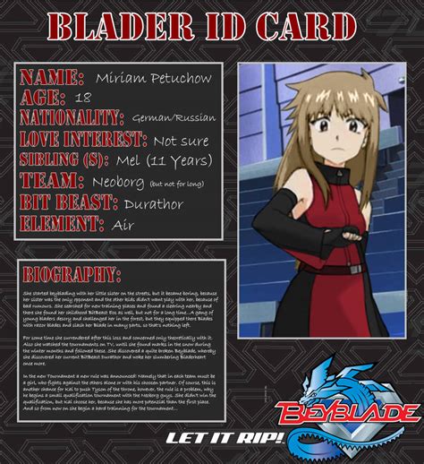 Everyone oc card and how i made them. Beyblade OC :: ID Card by DeepestSilence on DeviantArt