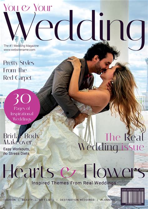 Modern Wedding Magazine Cover Template In Illustrator Psd Word