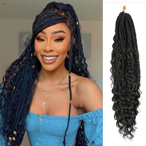 Buy Box Braids Crochet Hair 22" Goddess Box Braid Crochet Hair 24 Roots